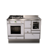 Cuisinière à bois RE 120 combi avec four RIZZOLI Standard Noir